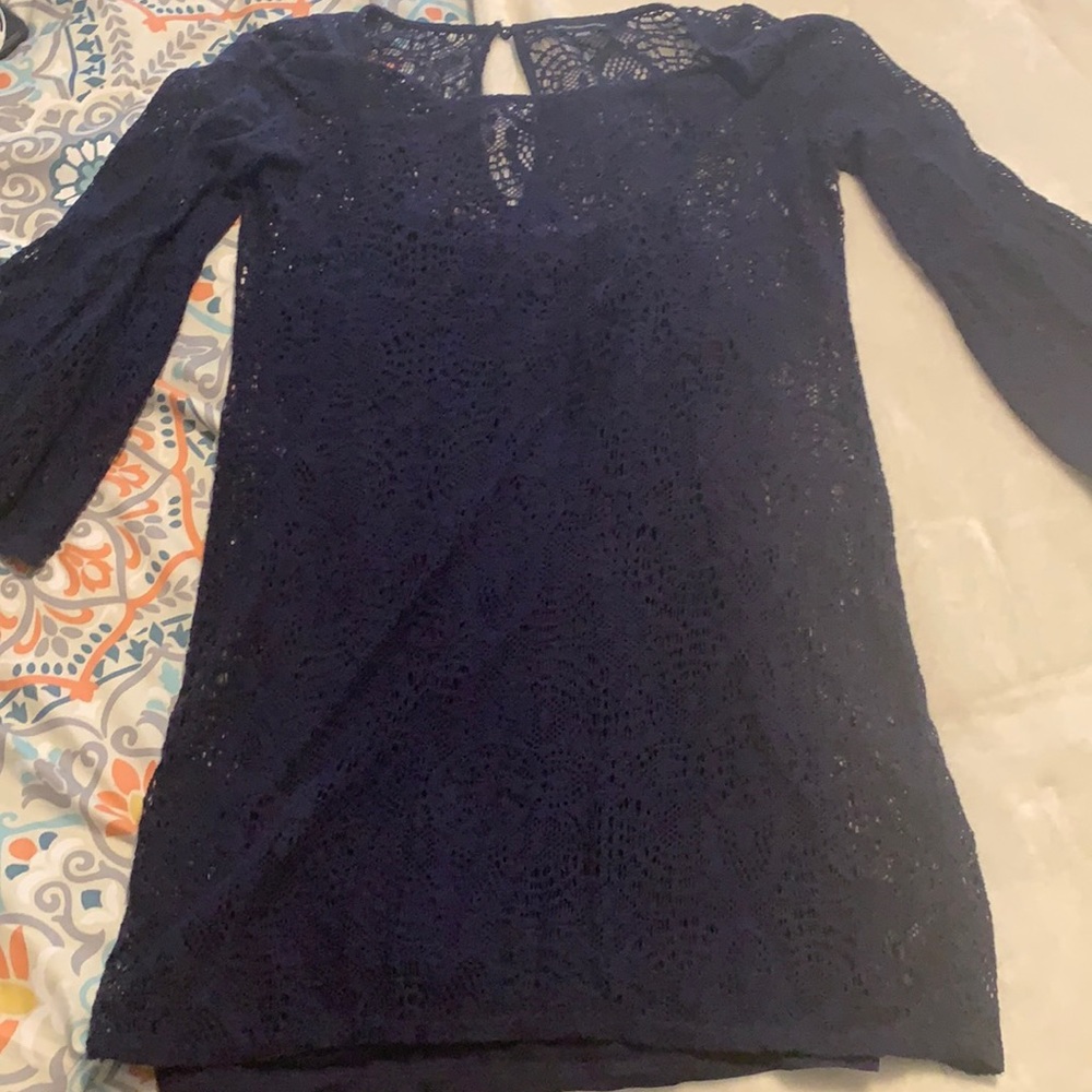 Navy blue lace dress